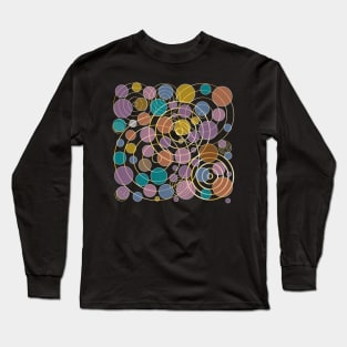 Colorful Modern Abstract Geometric Deco Long Sleeve T-Shirt